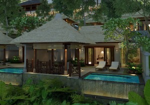 Luxury Villa near Ubud with private infinity pool and a lounging pavilion