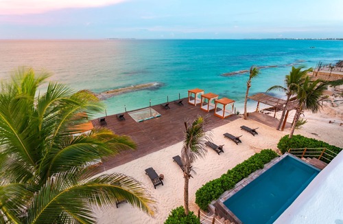 Isla Blanca Villa | Beach Front Villa, pool, mainland accessible by car.