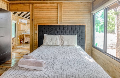 Tulum Cabin | Beautifully designed & secluded cabin with serene views, furnished porch & AC