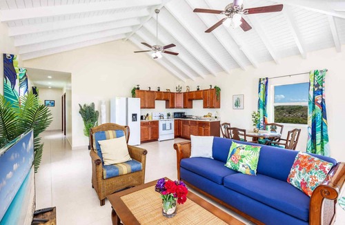 Ocean Point Apartment | Chalk Sound: Lagoon Views, Great Eats and Beach Nearby