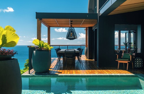 Glacis Villa | Maison Gaia Seychelles, unobstructed views over the ocean and into the sunset