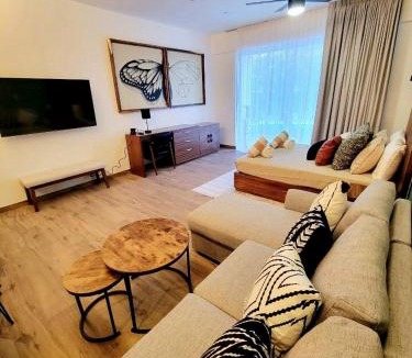 Playacar Apartment | Modern Playacar Condo with Poolside Views & Nature