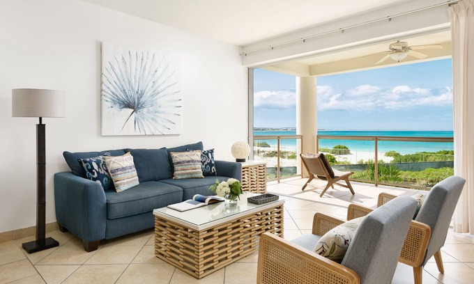 The Bight Condo | #4203 OCEAN FRONT VIEW of Grace Bay Beachn 2nd floor sleeps 2 adults & 2 kids