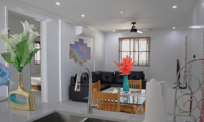 Leeward Settlement House | New 3br/3bath home/pool, kitchen11min walk to sunset beach, golf, restaurants.